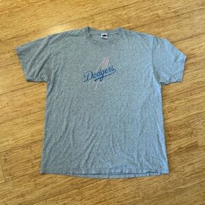 Gray Fruit of the Loom Los Angeles Dodgers t-shirt